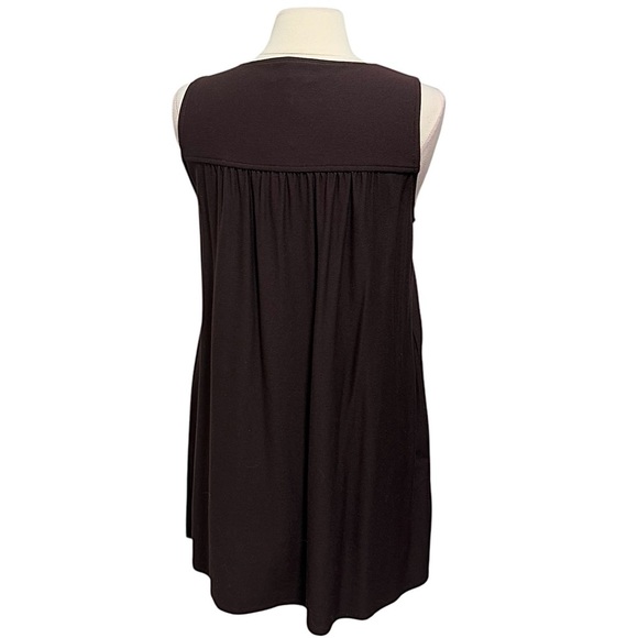 Eileen Fisher Lightweight Washable Stretch Crepe Clove Tunic Top Size Medium NWT - Picture 2 of 13